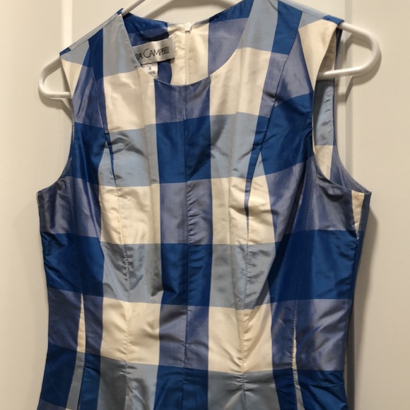 Sara Campbell 4 Blue and White fit and flare dress - Picture 3 of 10